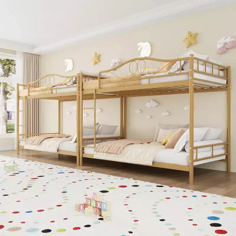 Bunk Bed Twin over Twin, Metal Bunk Bed with Safety Guardrail & Ladder, 400 LBS Weight Capacity, Space-Saving, No Box Spring Needed, Easy Assembly