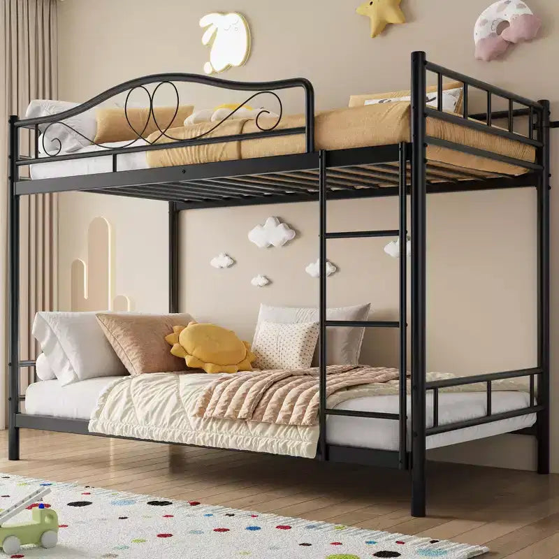 Bunk Bed Twin over Twin, Metal Bunk Bed with Safety Guardrail & Ladder, 400 LBS Weight Capacity, Space-Saving, No Box Spring Needed, Easy Assembly