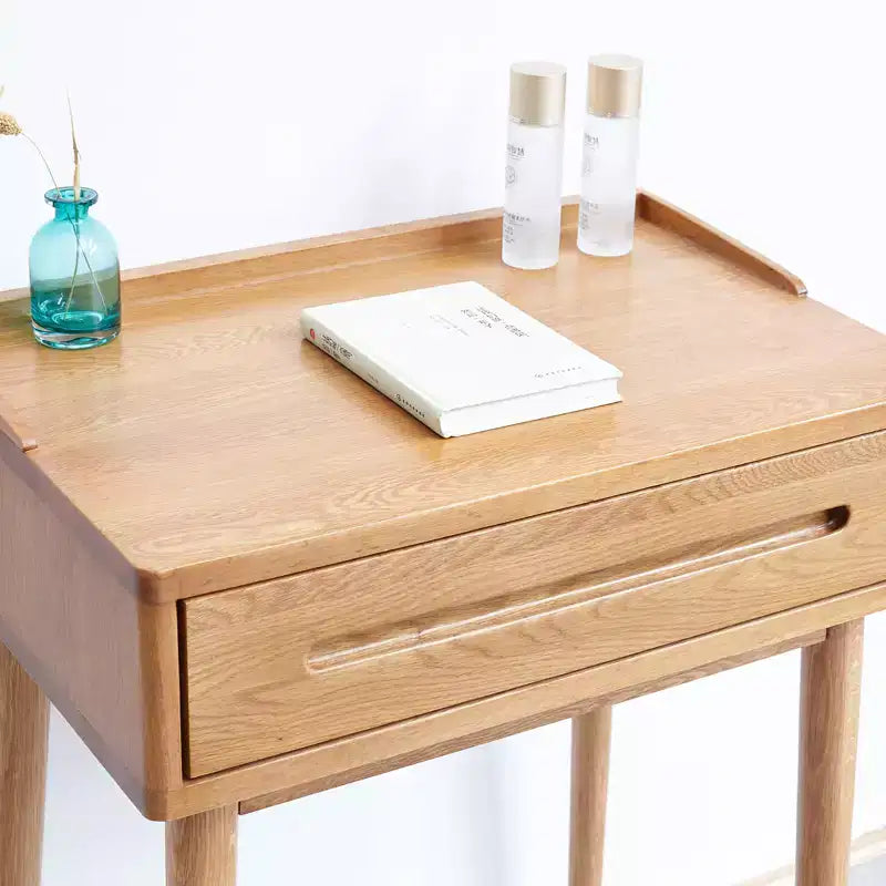 Dresser Table 100% solid table table desk top table dresser compact dresser accessories storage width 60cm storage drawer natural wood natural