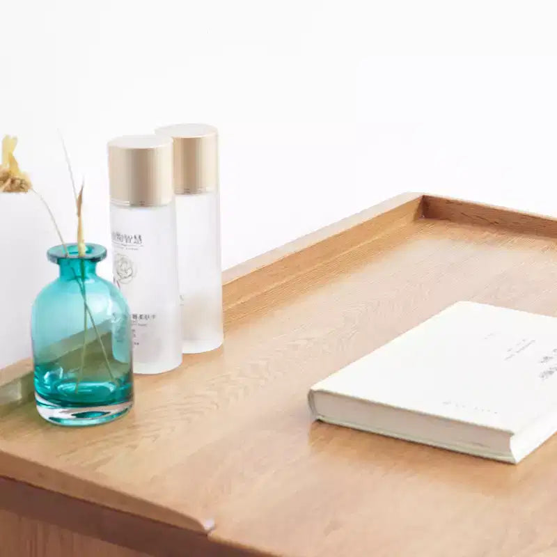 Dresser Table 100% solid table table desk top table dresser compact dresser accessories storage width 60cm storage drawer natural wood natural