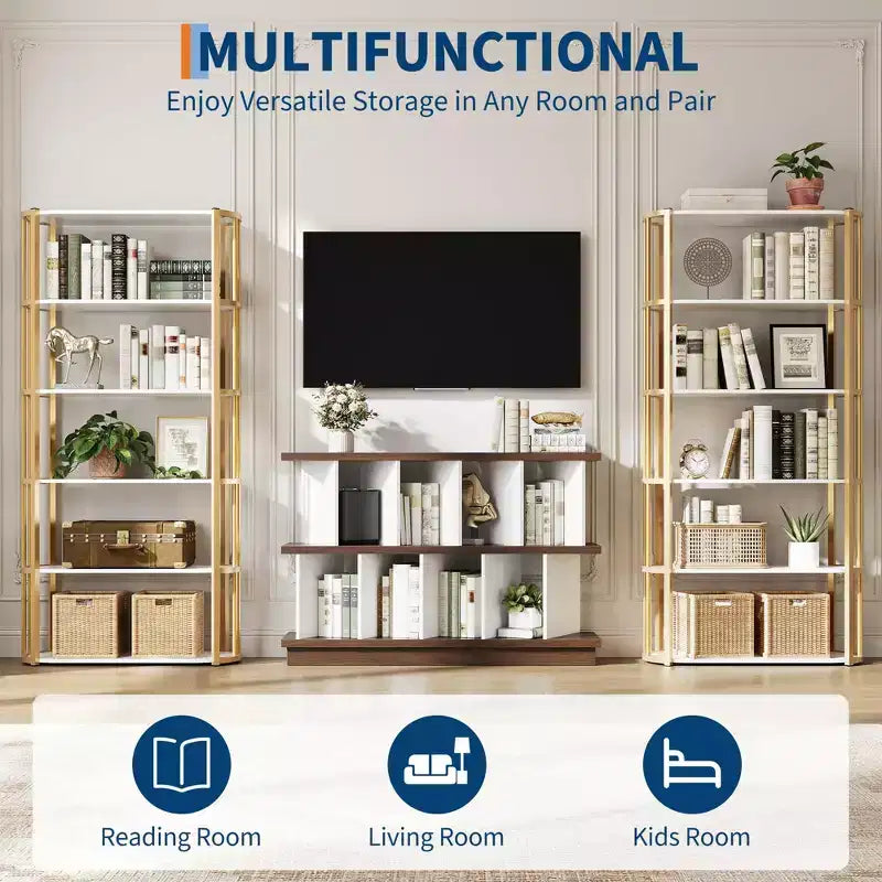 GustoWave 8 Cube Storage Shelf Organizer, Open Cube Bookshelf with 10 Removable Back Panels,for Living Room, Bedroom, Entrance Hall, and Home Office