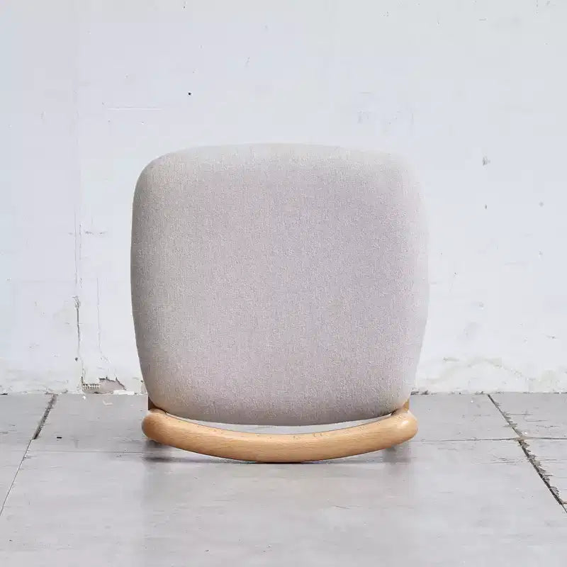 GDFStudio Kade Modern Oak Wood Upholstered Make-Up Stool