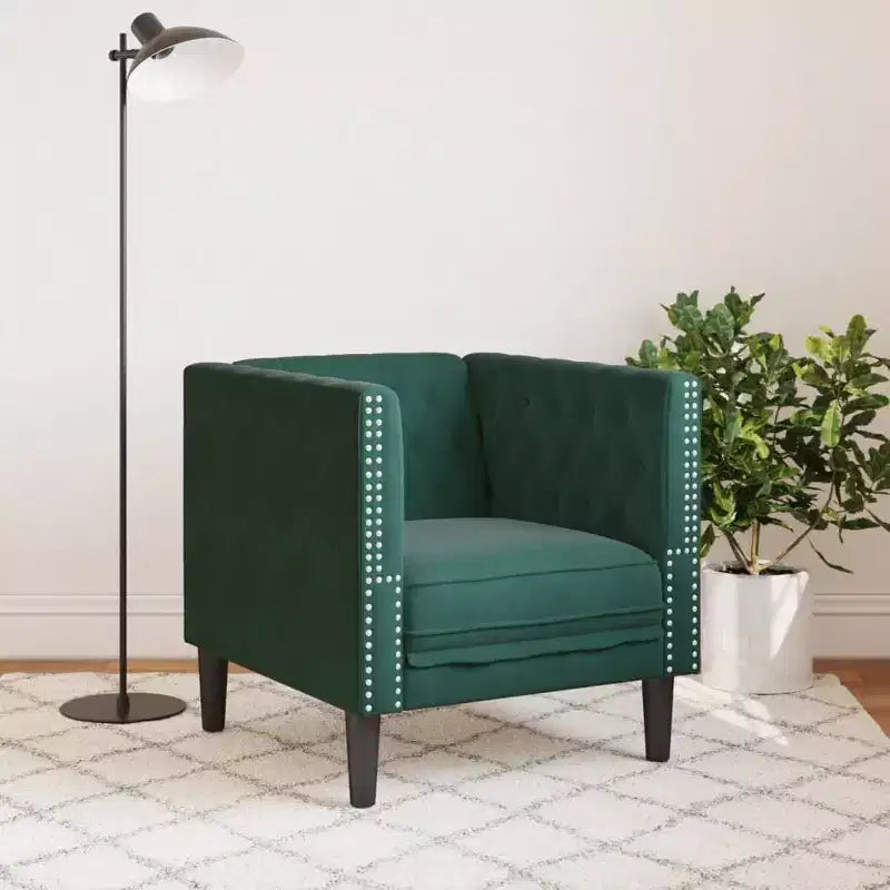 vidaXL Chesterfield Sofa Settee Upholstered Couch Armchair 3-Seater Velvet