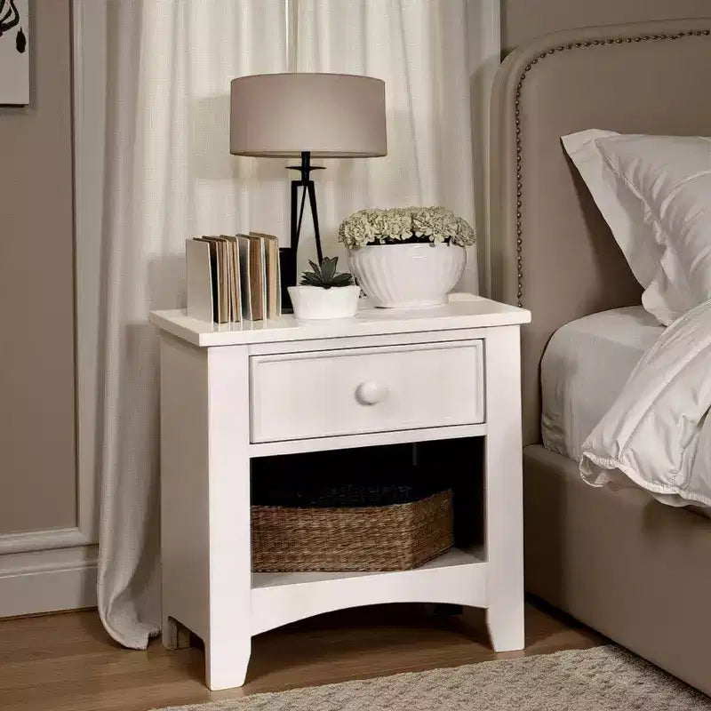 Royal Hampton Wood Night Stand, White Finish