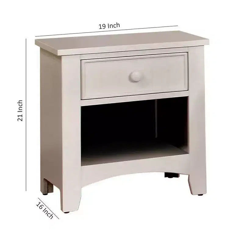 Royal Hampton Wood Night Stand, White Finish