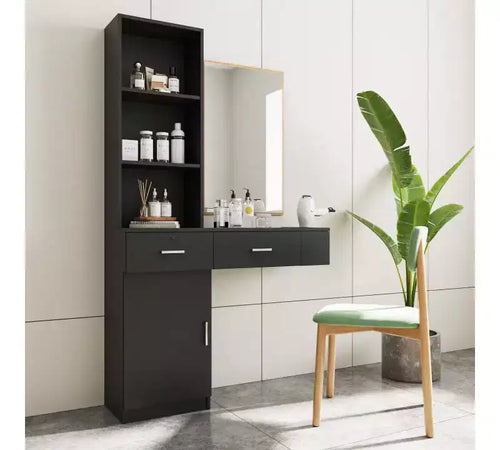 Barber Salon Work Station, Modern Compact Salon Station, Barber Supplies Organizer Cabinet, Makeup Table with Mass Storage, Barber Stations