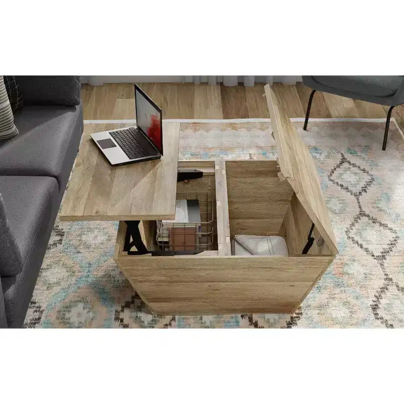 Gillean 36 inch Square Lift Top Coffee Table