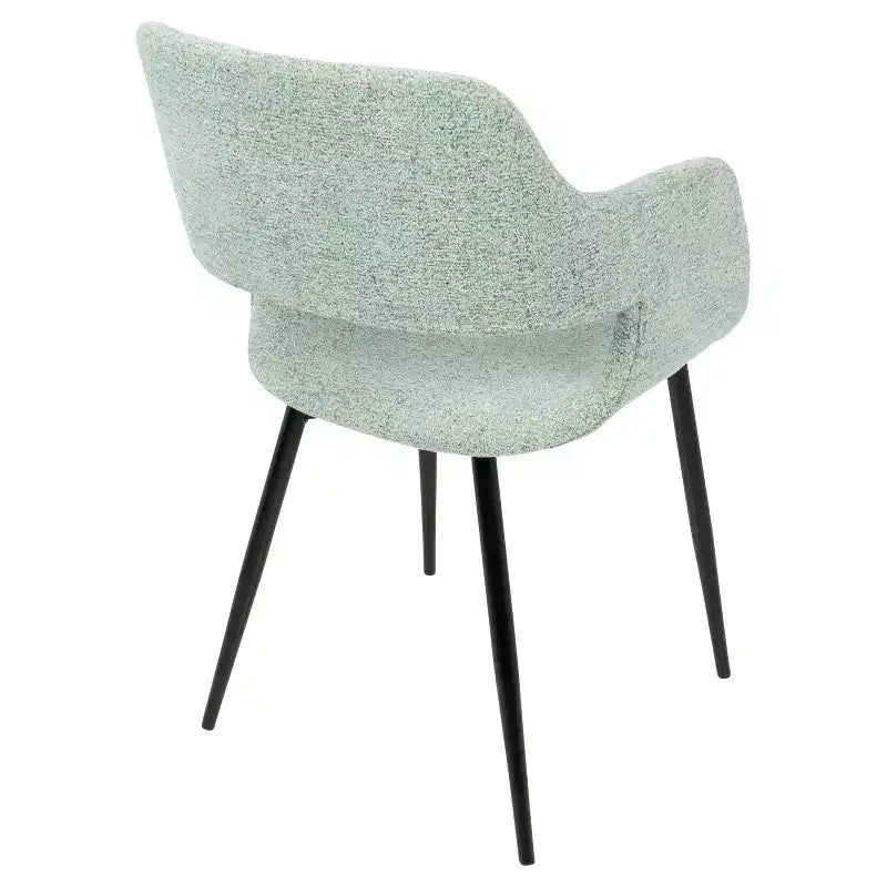 Set of 2 Margarite Mid Century Modern Dining/Accent Chair Pale Green - Lumisource: Ergonomic Design, Metal Legs, Polyester Upholstery