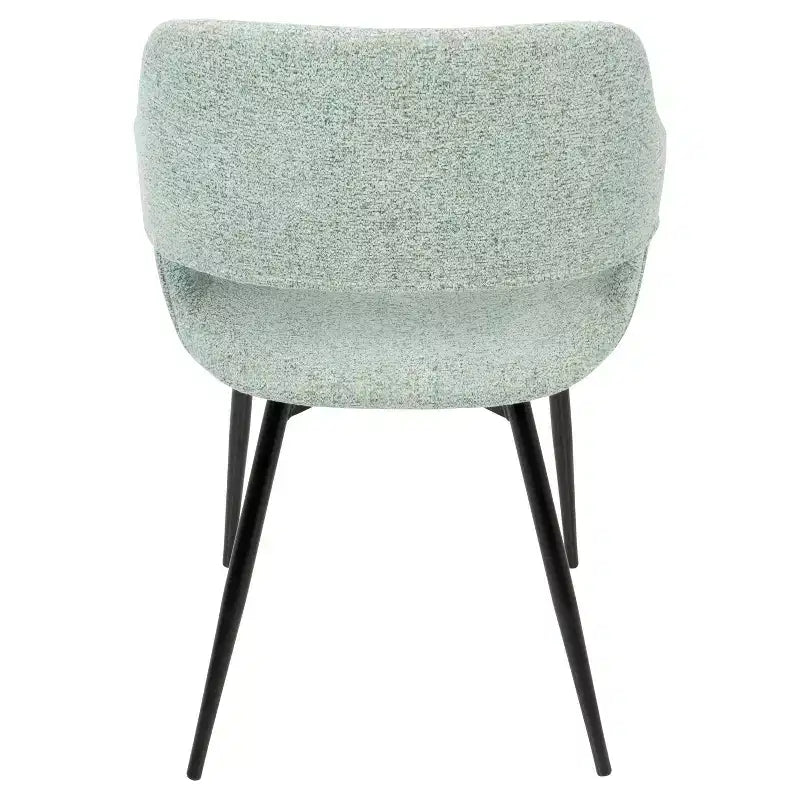 Set of 2 Margarite Mid Century Modern Dining/Accent Chair Pale Green - Lumisource: Ergonomic Design, Metal Legs, Polyester Upholstery