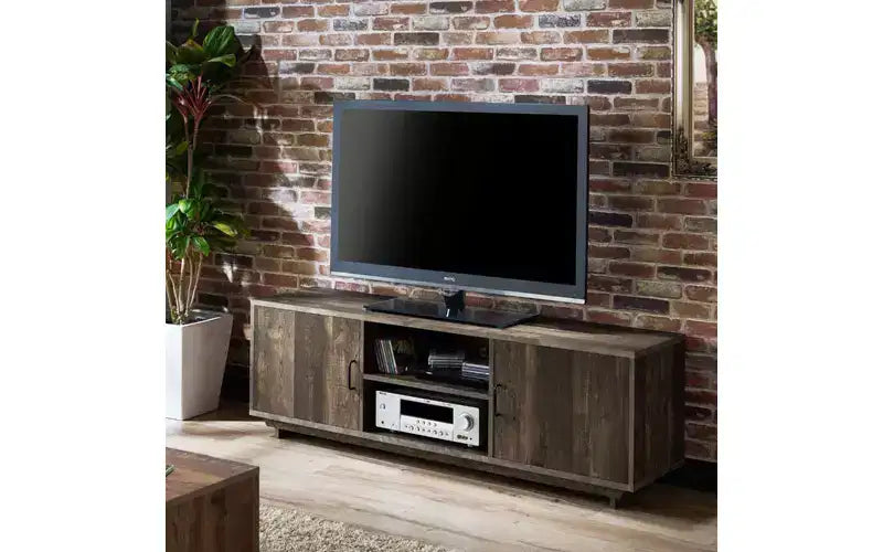 Fraire Contemporary TV Stand for TVs up to 60" Reclaimed Oak - HOMES: Inside + Out