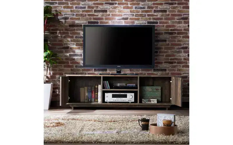 Fraire Contemporary TV Stand for TVs up to 60" Reclaimed Oak - HOMES: Inside + Out