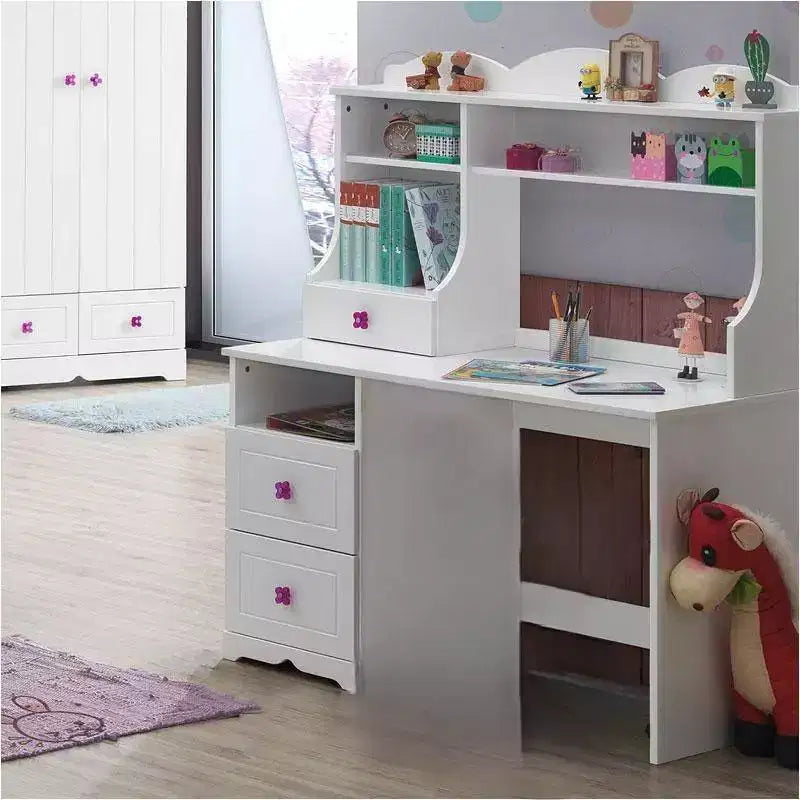 Meyer Hutch White - Acme Furniture: Office Hutch Tops with Fixed Shelf & Storage Drawer