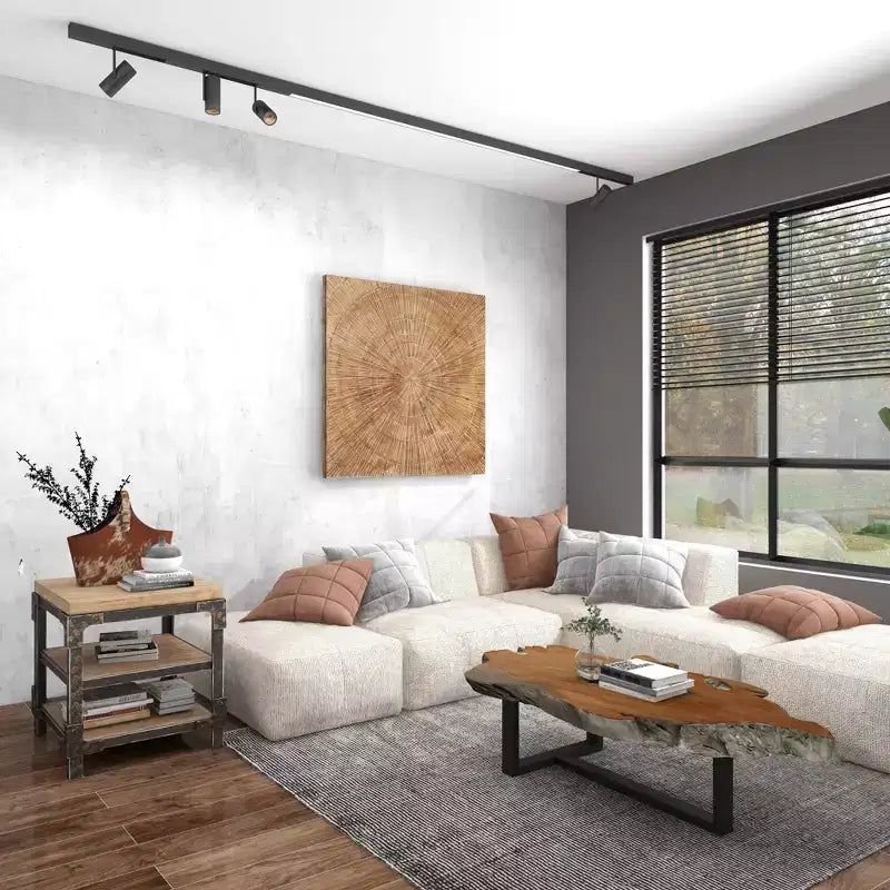 Olivia & May Industrial 3 Tier Side Table Brown: Sturdy Wood Frame, Fixed Shelves, Square Shape
