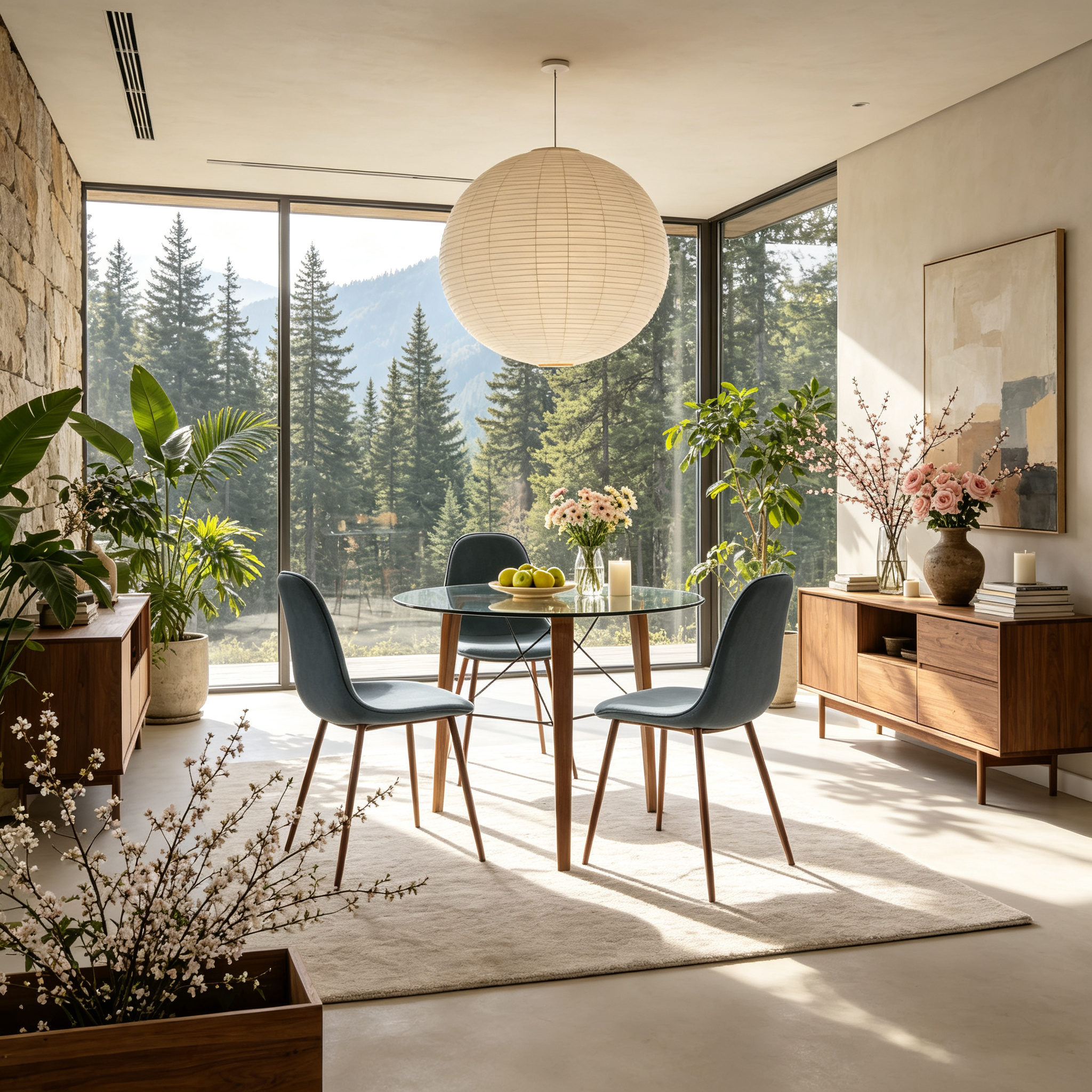 Ensemble de 2 chaises de salle à manger modernes du milieu du siècle Pebble
