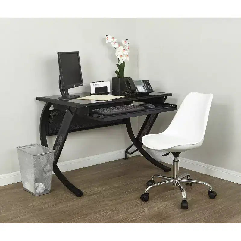 Emerson Office Chair with Pneumatic Chrome Base - OSP Home Furnishings