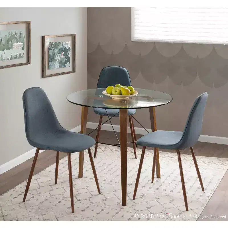 Set of 2 Pebble Mid-Century Modern Dining Accent Chairs - LumiSource
