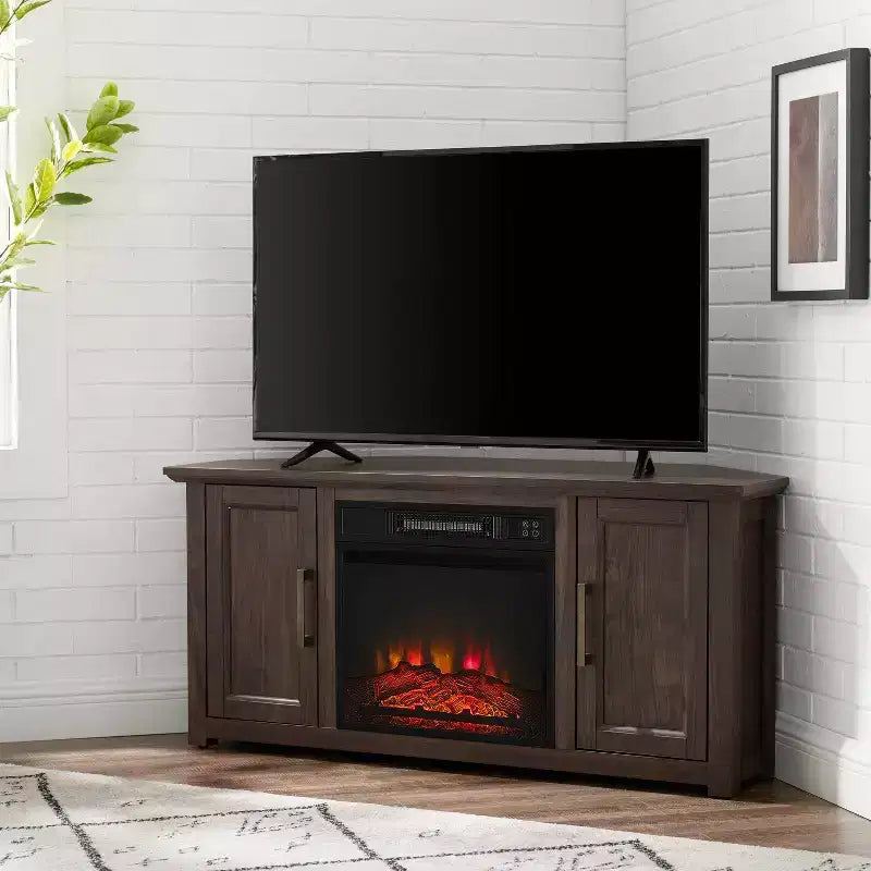 Camden Corner TV Stand for TVs up to 50 with Fireplace - Crosley