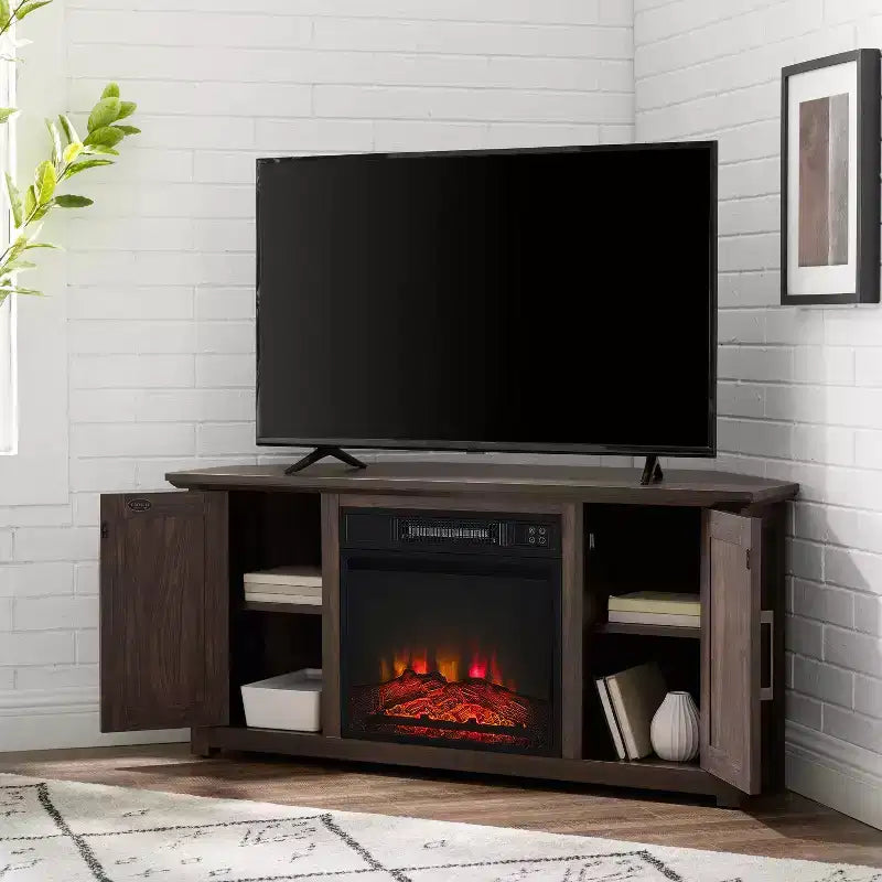 Camden Corner TV Stand for TVs up to 50 with Fireplace - Crosley