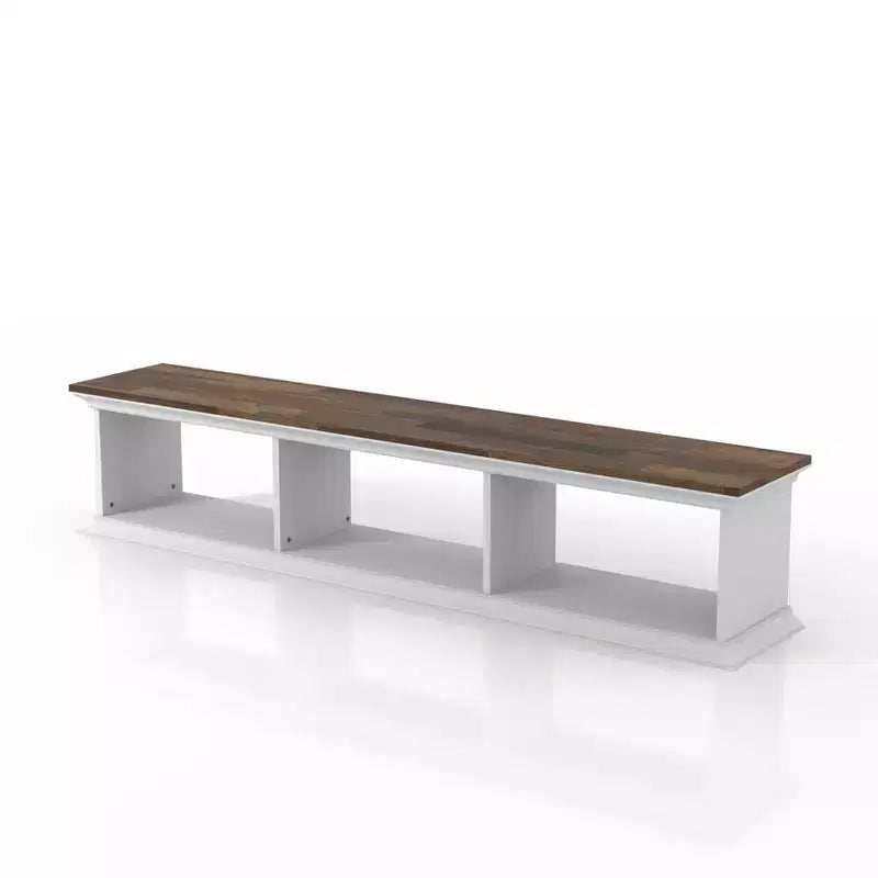 Muyton Farmhouse 3 Shelf Floating TV Stand for TVs up to 70 - miBasics
